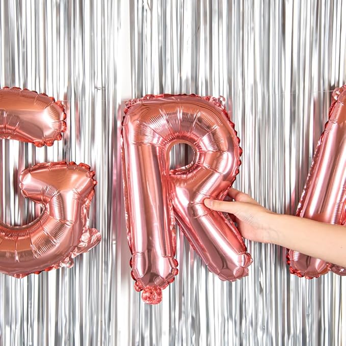 Restaurantware-Balloonify 16 Inch Letter Balloon, 1 Alphabet Party Balloon - Letter R, Self-Sealing, Rose Gold Foil Mylar Finish, Hanging Loop, Decoration For Birthday, Wedding, Or Graduation
