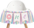 Donut Highchair Banner 1st Birthday Girl Sweet One Birthday Party Decorations Rainbow High Chair Banner Photo Background
