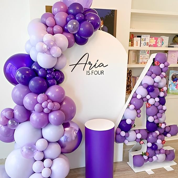 110pcs Dark Purple Balloons 12inch Deep Purple Latex Party Balloons for Halloween, Graduation, Wedding, Birthday, Baby Shower, Anniversary, Valentine's Day Party Decorations