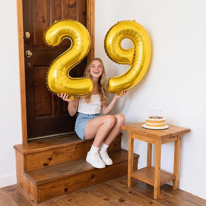 40 Inch Gold Balloon Number 9,Jumbo Mylar Foil Helium Balloon for 9 19th 29th 39th 90th 99th Digital Balloons for Birthday Party,Wedding Anniversary Party Decorations