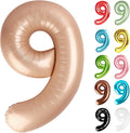 Light Brown Number 9 Balloon 40 Inch, 9 Balloon Number, 9th Birthday Decorations, Light Brown Party Supplies for Boys Girls