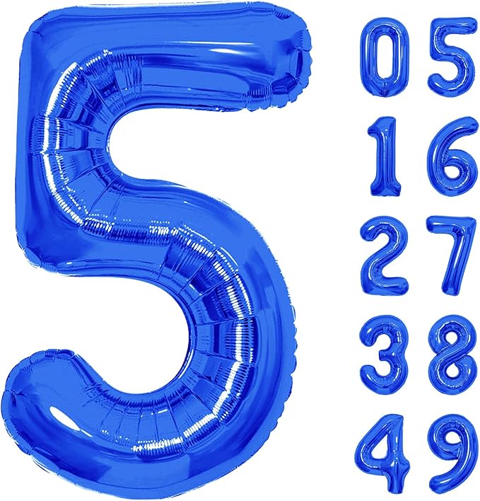 Number Balloons Navy Blue Balloons - Giant Number 10 Balloon, 10 20 30 40 50 Numbers Balloon Birthday Decorations, Blue Party Supplies for Boy Men