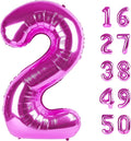40 Inch Rose Purple Large Balloon Number 2 Balloon,Jumbo Mylar Foil Helium Balloon for 20 21 32 42 25 26 Birthday Digital Balloons for Birthday Party,Wedding Anniversary Party Decorations