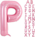 TONIFUL 40 Inch Large Pink Letter P Balloons Giant Foil Mylar Alphabet Balloon for Birthday Party Anniversary Baby Shower Wedding Supplies Decorations