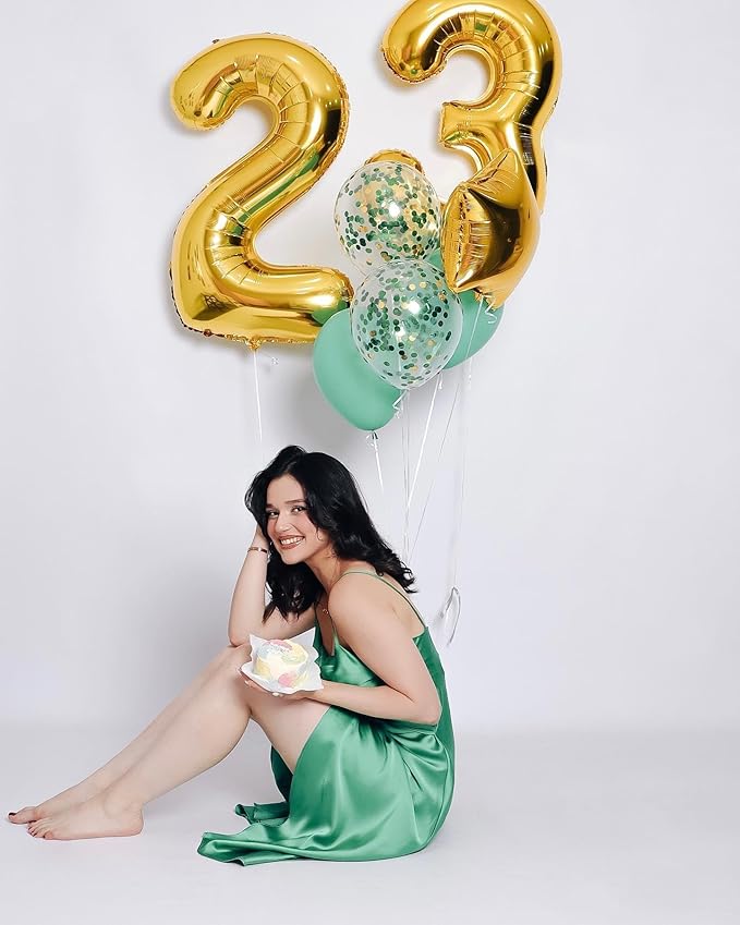 Gold 3 Balloon, Number Balloon 40 Inch, 3rd Three Year Old Birthday Deco, Gold Party Supplies for Party Decorations, Number 3 Balloon