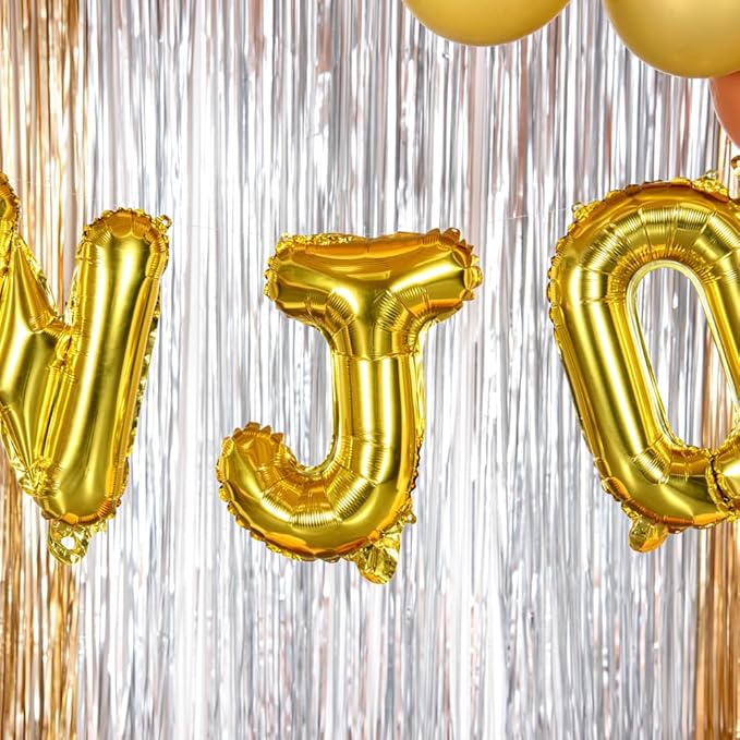 Restaurantware-Balloonify 16 Inch Letter Balloon, 1 Alphabet Party Balloon - Letter J, Self-Sealing, Gold Foil Mylar Finish, Hanging Loop, Decoration For Birthday, Wedding, Or Graduation