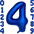 Navy Blue Number 4 Balloons 40 Inch Large Dark Blue Helium Foil Balloons for Birthday Party 2024 Graduation Decorations Anniversary Celebrations (Number 4)