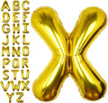 40Inch Gold Letter X Balloon Foil Helium Letter Balloons A-Z Giant Large Mylar Big Party Balloon for Birthday Party Decorations