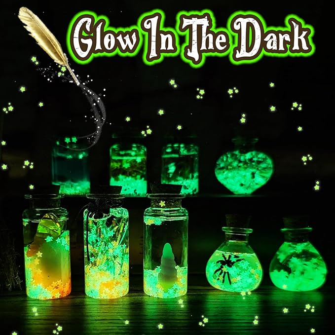 Alritz Mystery Potion Kits for Kids, 20 Magic Mix Witch Potion Bottles, Happy Decorations Ornaments Pumpkin Table Craft Toys Gift for Boys Girls Age 6 7 8 9 10 11+ Indoor Outdoor Party Decor