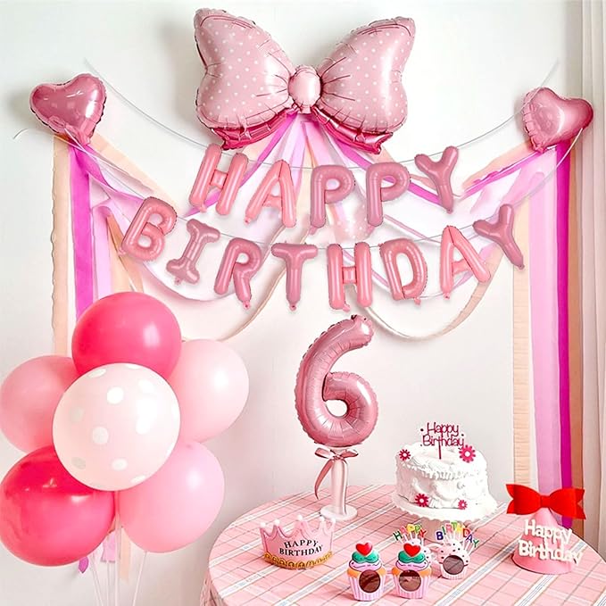75pcs 16" Happy Birthday Balloon Banner, Pink Balloons Letters, Personalized Mylar Foil Birthday Decorations includes 2 Sets A- Z, 1 set Number 0-9 "HAPPY BIRTHDAY" letters
