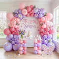 Butterfly Baby Shower Decorations with 142Pcs Pink and lavender Purple balloons delicate tulle butterflies Decor for Girls A Little Butterfly Is On The Way Fairy Elf Birthday Party Decorations