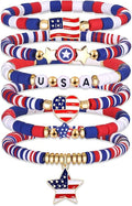 Surfer Heishi Bracelets for Women Stackable Rainbow Vinyl Disc Clay Beaded Stretch Bracelets Elastic Layering Friendship Bracelets Boho Summer Beach Jewelry