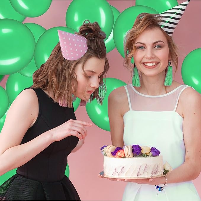 Link Balloons 6 Inch - 100 Pcs Quick Link Balloon Latex Linking Balloons Connected Linkable Balloon Birthday Wedding Party Decorations(Green)