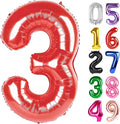 Red Number 3 Balloon 40 Inch, 3rd Birthday Celebration Supplies for Girls Boys Women Men, 3 Balloon for Girls Boys Theme Party