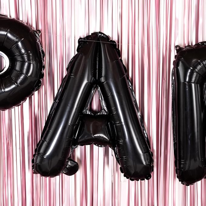 Restaurantware Balloonify 16 Inch Letter Balloon 1 Alphabet Party Balloon - Letter A Self-Sealing Black Foil Mylar Balloon Hanging Film Decoration For Birthday Wedding Or Graduation