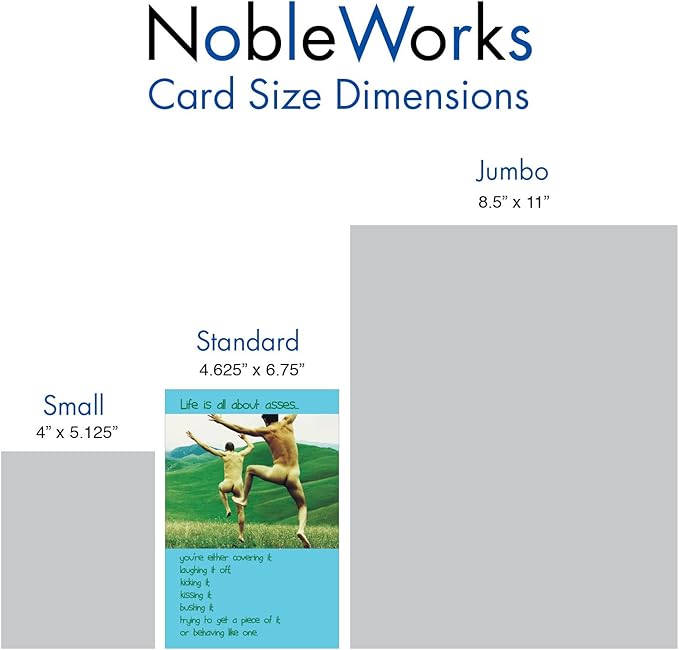 NobleWorks 20 Assorted Box Set Funny Birthday Notecards w/Envelopes for Men, Women (2x10 Designs) Naughty Humor A Very Funny Birthday AC5979BDG-B2x10