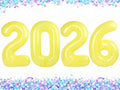 Yellow 2026 Number Balloon 40 Inch, Foil Balloons 2026 New Years Eve Party Supplies, 2026 Yellow 2026 Graduation Decorations, Balloon Suit