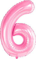 KatchOn, Giant Light Pink Number 6 Balloon - 40 Inch | 6 Balloon Number, 6th Pink Birthday Decorations for Girls | Pink 6 Balloon, 6th Anniversary Decorations | 6 Year Old Pink Party Decorations
