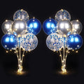 Ainiv 2 Set Table Balloon Stand Kit with Lights, Balloon Centerpieces for Tables Include 16 Latex Confetti Balloons, Christmas Centerpieces Tables Decorations for Birthday, Weddings, Anniversary