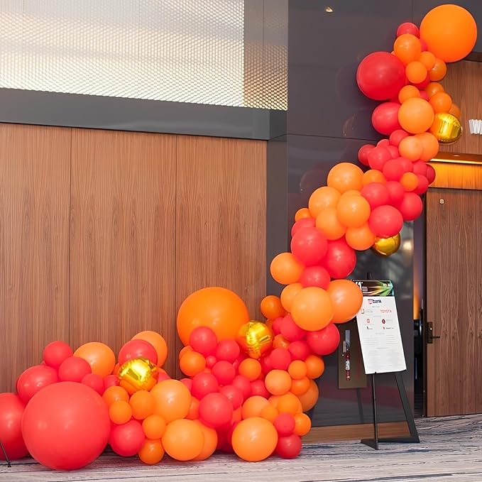110pcs Orange Balloons 12inch Burnt Orange Latex Party Balloons for Thanksgiving Day, Fall Theme Party, Wedding, Birthday, Halloween, Baby Shower, Anniversary Party Decorations