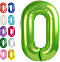 Light Green 40 Inch 0 Number Balloons, 0 Decorations for 10 20 30 40 50 60 70 80 90 100 Birthday, 2026 Light Green Foil Giant Birthday Graduations Anniversary Party Balloon