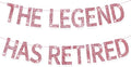 The Legend Has Retired Banner Rose Gold Glitter Pre-Strung No DIY Retirement Banner Decorations for Men Women Retirement Party Supplies(Rose Gold)