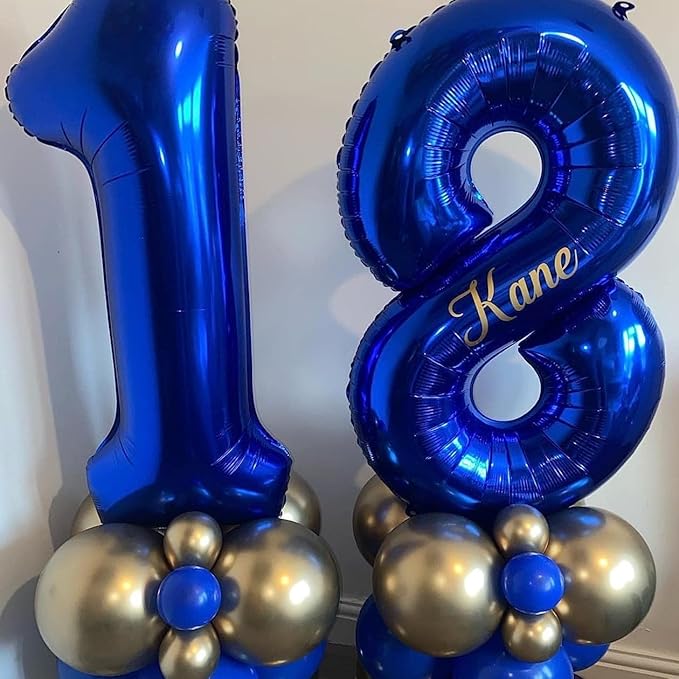 40 inch Navy Blue Number Balloon Dark Blue 8 Balloons Giant Foil Helium Balloons Blue Number 8 Balloon for 8th Birthday Party Decorations