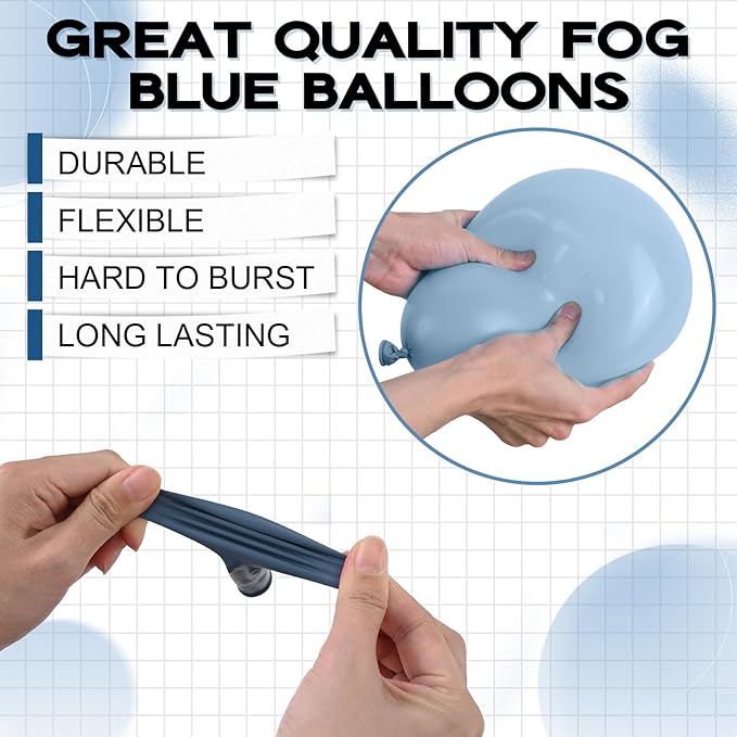 Pale Aqua Balloons Arch Blue Balloons Garland Light Dusty Fog Mist Blue Balloon Different Sizes 5 10 12 18inch Helium Latex Balloon Boho Birthday Party Decoration Wedding Baby Shower Graduation