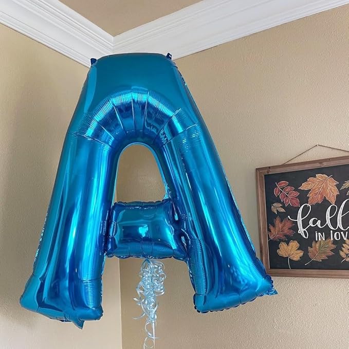 40 Inch Blue Letter O Balloons Alphabet O Letter Balloons Foil Mylar Big Letter Balloons for Birthday Party Anniversary New Year Graduation Wedding Decorations