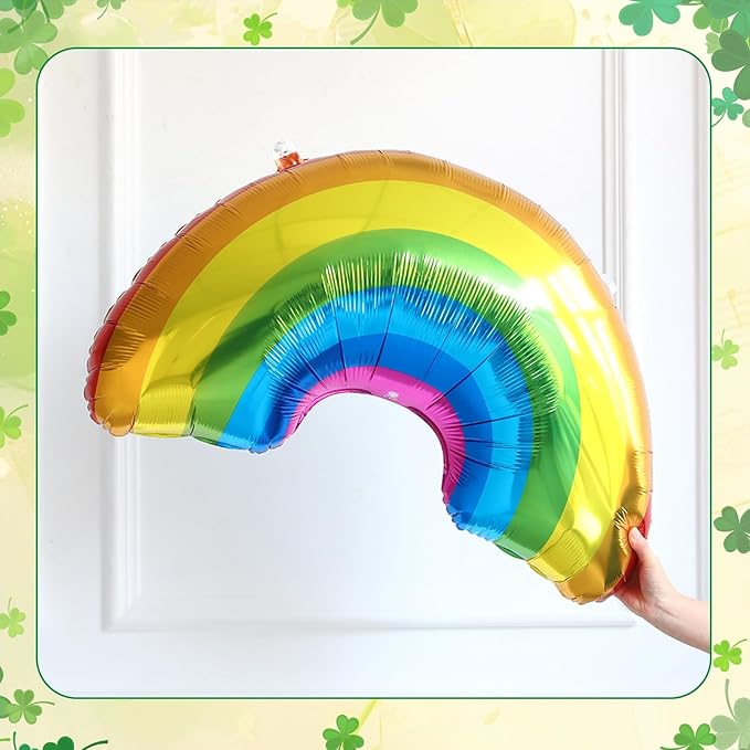 St. Patrick's Day Balloon Arch Kit,161Pcs Green Gold Balloon Garland with Rainbow,Shamrock,Top Hat,Beer Cup,Horseshoe Foil Balloons for St Patricks Day Irish Festival Lucky One Spring Party Decoration