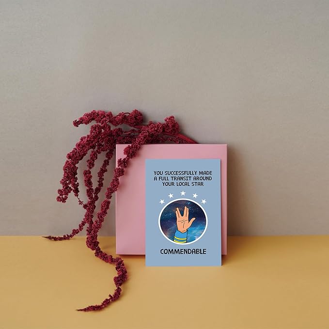SuperShunhu Movie Birthday Card - Funny Humorous Space Travel Card for Men & Women