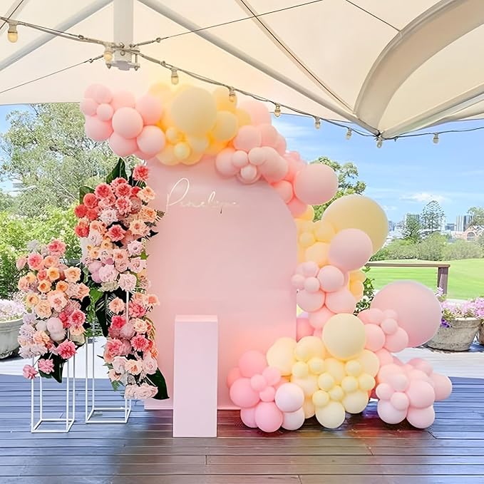 110pcs Pastel Yellow Balloons 12inch Light Yellow Latex Party Balloons for Graduation, Easter, Wedding, Birthday, Bridal Shower, Sunflower Party, Baby Shower, Anniversary Party Decorations