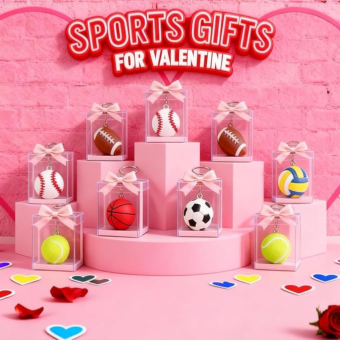 24 Pack Easter Basket Stuffers for Kids - Funny Keychains with Valentine Gifts Cards for Boys, Girls, Toddlers, Friends, Classroom School Exchange Party Favors (24)