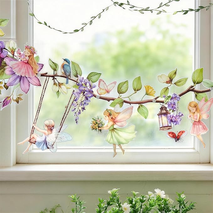 Fairy Party Decorations, Fairy Décor, Flower Banner for Fairy Birthday, Girls Baby Shower, First Birthday, Garden Party Celebration, Outdoor Indoor Fairy Tale Decorations