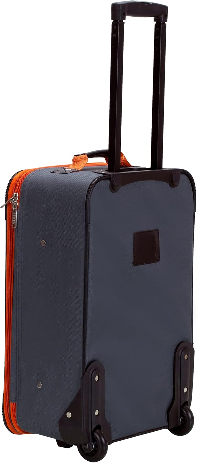 Rockland Fashion Softside 4 Piece Luggage Set, Expandable, (14" Tote/19"/24"/28"), Charcoal