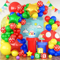 Red Blue Green Yellow Balloon Kit, Game Balloon Red Blue Green Yellow Balloon 3 PCS Star Balloons for Game Theme Birthday Birthday Party Supplies