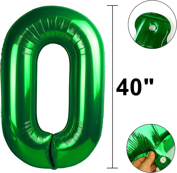 40 Inch Green Number 20 Digital Balloon,Jumbo Mylar Foil Helium Balloon for 20 Balloons for Birthday Party,Wedding Anniversary Party Decorations