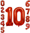 40 Inch Large Red Number Celebration and Decoration Balloon for Birthday Parties, Graduations, Anniversaries, Weddings, Photo Shoots, Special Events - Helium Foil Mylar (Red Number 10)