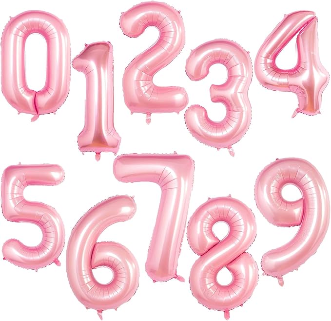 Number Balloons Pink Party Balloon - Giant Number 4 Balloon, 40 Inch Large Balloon, Birthday Decorations for Women, Birthday Balloon for Anniversary Baby Shower Princess Party Decorations