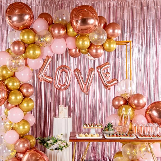 Restaurantware-Balloonify 16 Inch Letter Balloon, 1 Alphabet Party Balloon - Letter V, Self-Sealing, Rose Gold Foil Mylar Finish, Hanging Loop, Decoration For Birthday, Wedding, Or Graduation