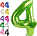 40 Inch Light Green Large Number 4 Balloons, Giant Foil Number Four 14 24 34 40 44 Balloons, Light Green Mylar Big Balloon for Anniversary Graduation Decorations