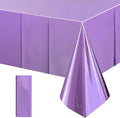1 Piece Light Purple Foil Tablecloth 54*72inch Plastic Birthday Party Table Cloths Disposable Waterproof Table Cover for Halloween Bridal Shower Wedding Anniversary Baby Shower Elegant Party Supplies