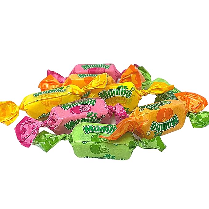 Sweetzo - Mamba Strips and Tropic Chews, Individually Wrapped Fruit Flavored Chewy Candy, Summer 2024 Candies for Goodie Bags and Party Favors, Pack of 2, 7 Ounces