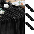Wokceer Cheesecloth Table Runner 3Pack 10FT Black Christmas Boho Gauze Cheese Cloth Table Runner for Party Easter Rustic Sheer Table Runners for Baby Bridal Shower Wedding Table Decor