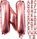 Lovoir 40 Inch Large Rose Gold Letter N Balloons Big Size Jumbo Mylar Foil Helium Balloon for Birthday Party Celebration Decorations Alphabet Rose Gold N