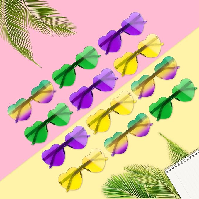 Heart Sunglasses 12/18/24 Pcs Heart Shaped Glasses for Women Cute Funny Party Glasses Party Favors Accessories