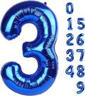 Number 3 Balloons 40 Inch Navy Blue Numbers Balloon for Three Year Old Birthday Decor, 3rd 13 30 31 Birthday Party Supplier