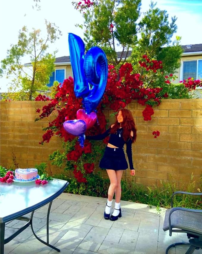 Navy Blue Jumbo Number 29 Balloon 40 Inch, Boy Girl 29 Birthday Supplies, Foil Helium 29 Birthday Giant Balloon, Mylar Blue Number Balloons Anniversary Decorations