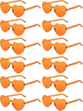 12 Pairs Heart Shaped Sunglasses for Women Colorful Glasses Fun Trendy Transparent Heart Sunglasses Party Favor