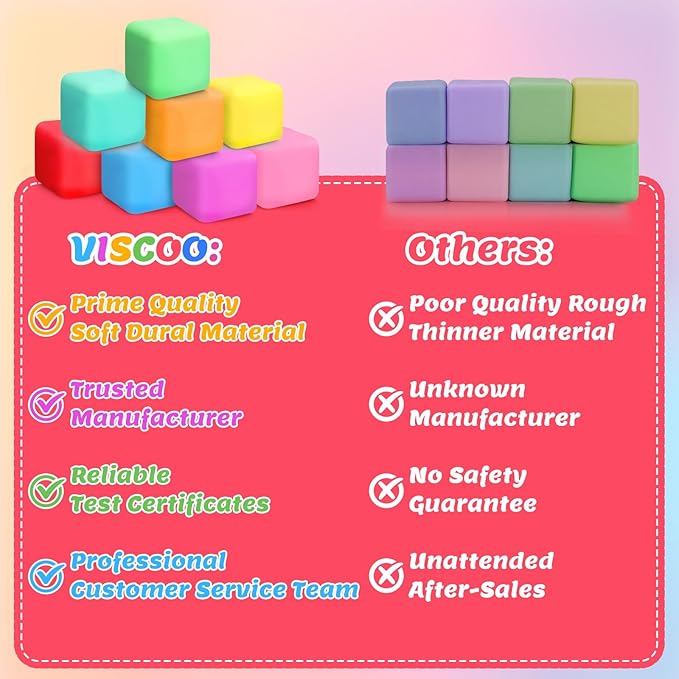 36 Pack Slow Rising Stress Cube, Dough Stress Balls Squishy Fidget Toys Bulk for Anxiety Relief, Soft Fidget Cube, Pull Stretch Squishy Toys for Classroom Prize, Party Favors for Kids Adults